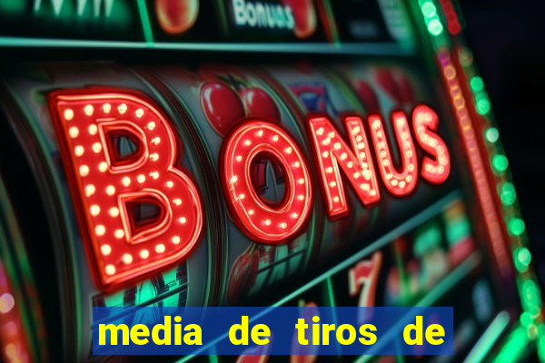 media de tiros de meta por jogo